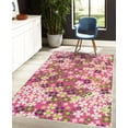 thumbnail image 4 of Flower Decorative Rug, Lilac Flowers Blossoms in Spring Romantic Meadow Happy Fun Countryside Print, Quality Carpet for Bedroom Dorm and Living Room, 6 Sizes, Hot Pink Green, by Ambesonne, 4 of 4