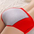 thumbnail image 6 of Siminsem Women’s Menstrual Period Underwear High Waisted Leak Proof Cotton Panties Postpartum Heavy Flow Briefs 3 Pack, Red,L, 6 of 9