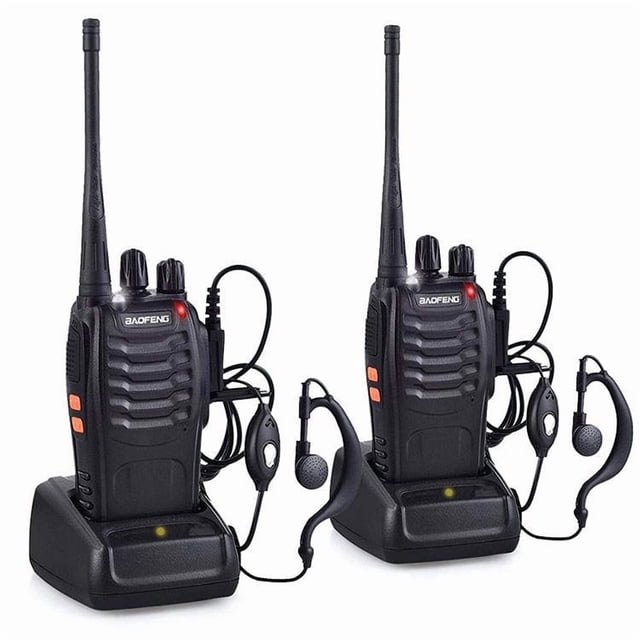 BaoFeng BF-888S Radio Portátil de 5W con 16 Canales, VOX y Alarma de Emergencia para Trabajo Profesional(2Pcs)