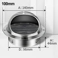 thumbnail image 1 of MYG Grille Ronde de Sortie d'Air en Acier Inoxydable pour Mur Extérieur, Chauffage Refroidissement, Couvercle d'Évent, 1 of 9