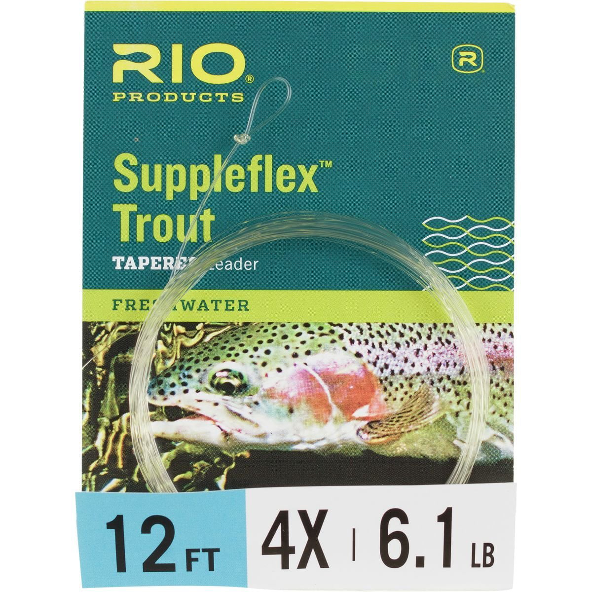 5X 4.7lb Rio SuppleFlex Trout Leader 7.5ft 