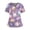 PurpleA&01#0116W, variant on Garbnen S-5XL Women Scrub Tops Easter Egg Rabbit Print Nursing Uniform Short Sleeve V Neck Summer Holiday Work Shirts Women with Pocket