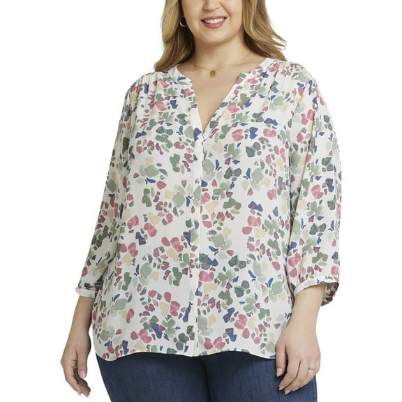 NYDJ womens Plus Pintuck Blouse, 3X