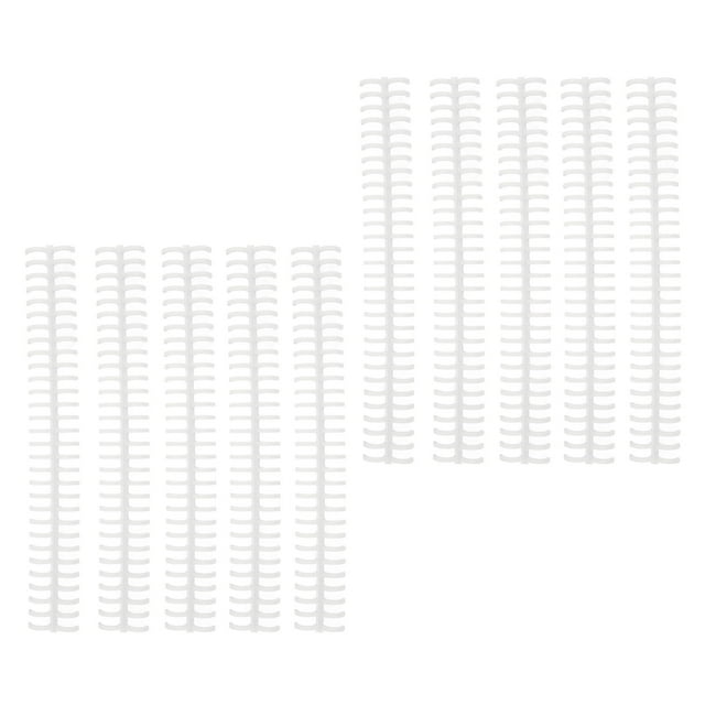 Binding Spines, Manual Bound 30 Holes Page Turning Binding Coils 1/2in Plastic Strip For Student For Loose Leaf White