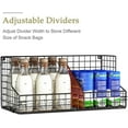 thumbnail image 2 of 3 Tier Large Stackable Snack Organizer - Versatile Wall Mounted Wire Storage Basket with Divider for Candy Chip Cans Bars - Ideal for Pantry Office Home, 2 of 5