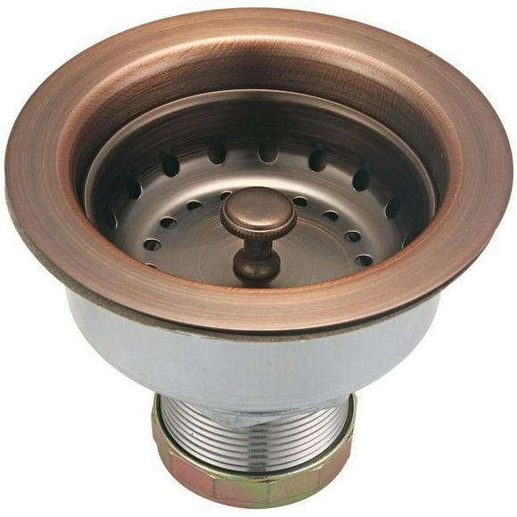 Olympia ACS-300400-ORB Stainless Steel Double Cup Basket Strainer, Oil Rubbed Bronze