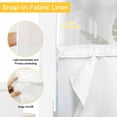 thumbnail image 3 of No Hook Modern Oil Painting Shower Curtain with Snap in Liner Set, Vintage Abstract Art Scenery Waterproof Fabric Bathroom Curtains with See Through Top Window, Hotel Style Small 36 x 72 Inch, 3 of 9