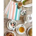 thumbnail image 4 of Aqua Teal Stripe Kitchen Dish Towels for Drying Dishes Set of 2, Geometric Grey White Vertical Striped Waffle Weave Microfiber Hand Tea Bathroom Towels Quick Dry & Absorbent Towel 15.7x23.6, 4 of 7