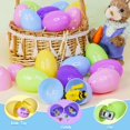 thumbnail image 3 of Huevos de Pascua de plástico AMENON, 100 unidades, 8 x 5 cm, rellenables en colores pastel, 3 of 9