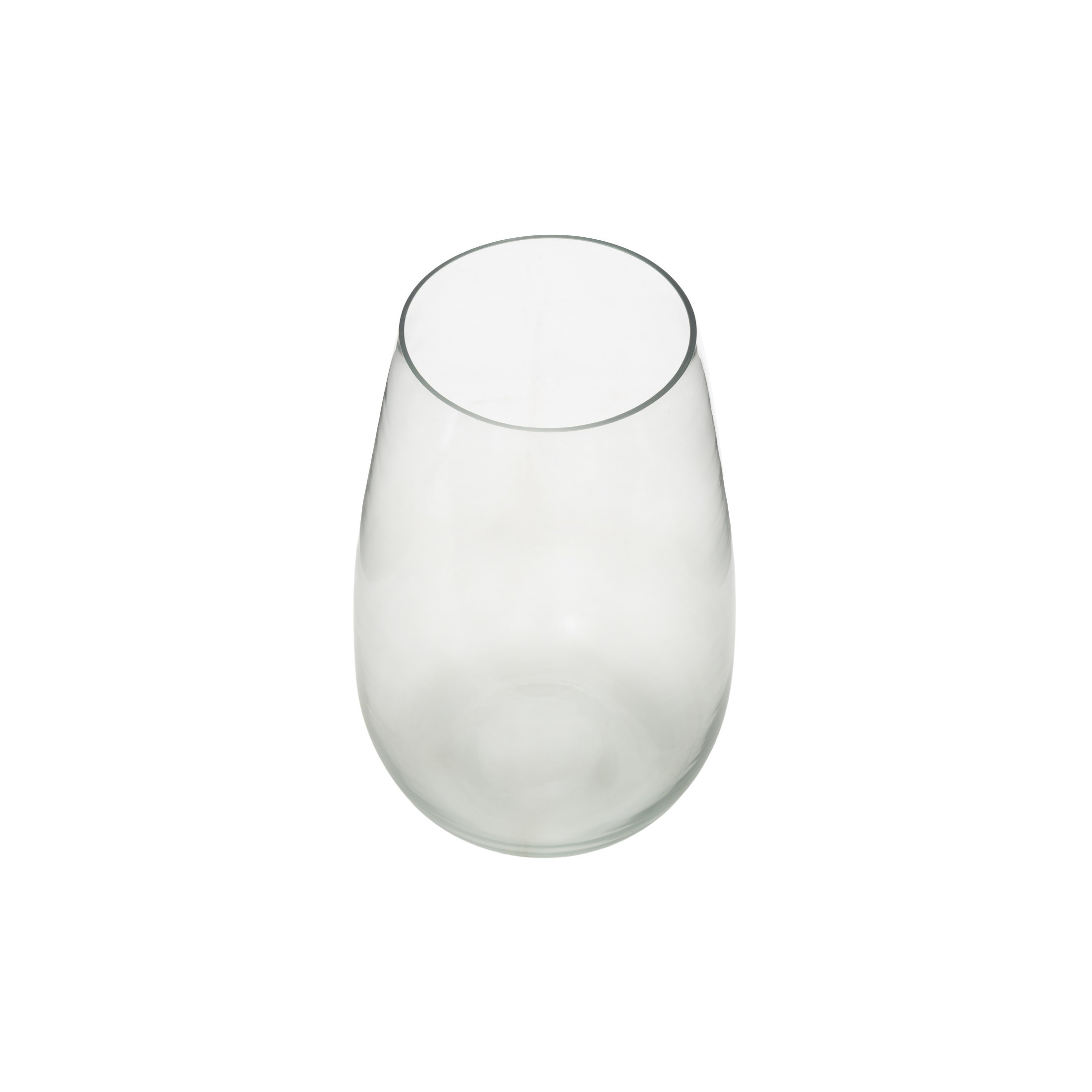 DecMode 12" Wide Glass Vase
