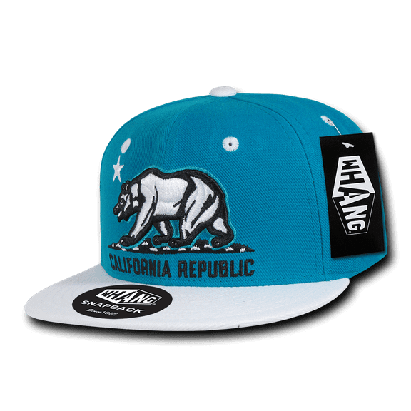 Cali Rep Snapback by WHANG, Teal White