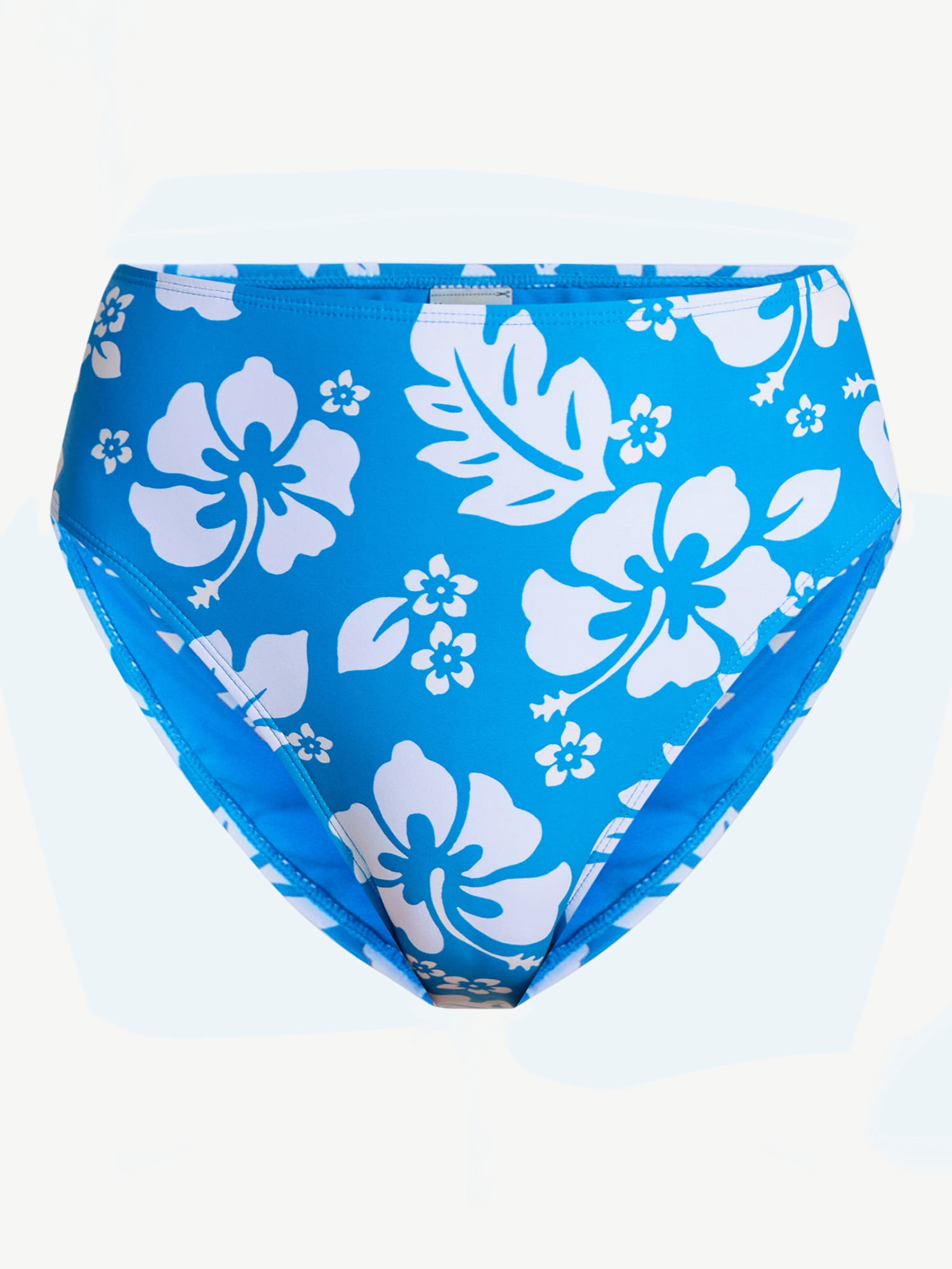 No Boundaries Hibiscus Printed Bikini Bottoms, Women’s