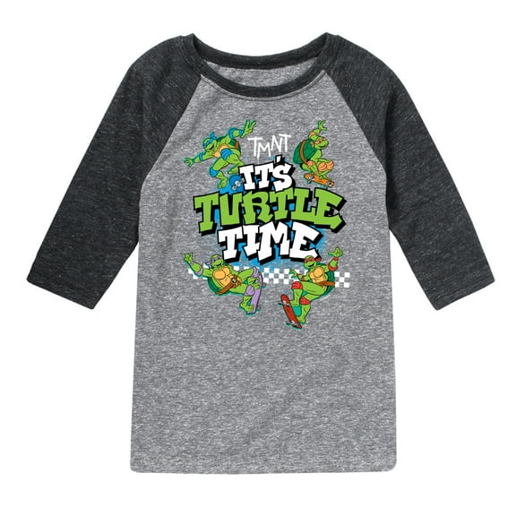 Teenage Mutant Ninja Turtles - It's Turtle Time - Toddler And Youth Raglan Graphic T-Shirt
