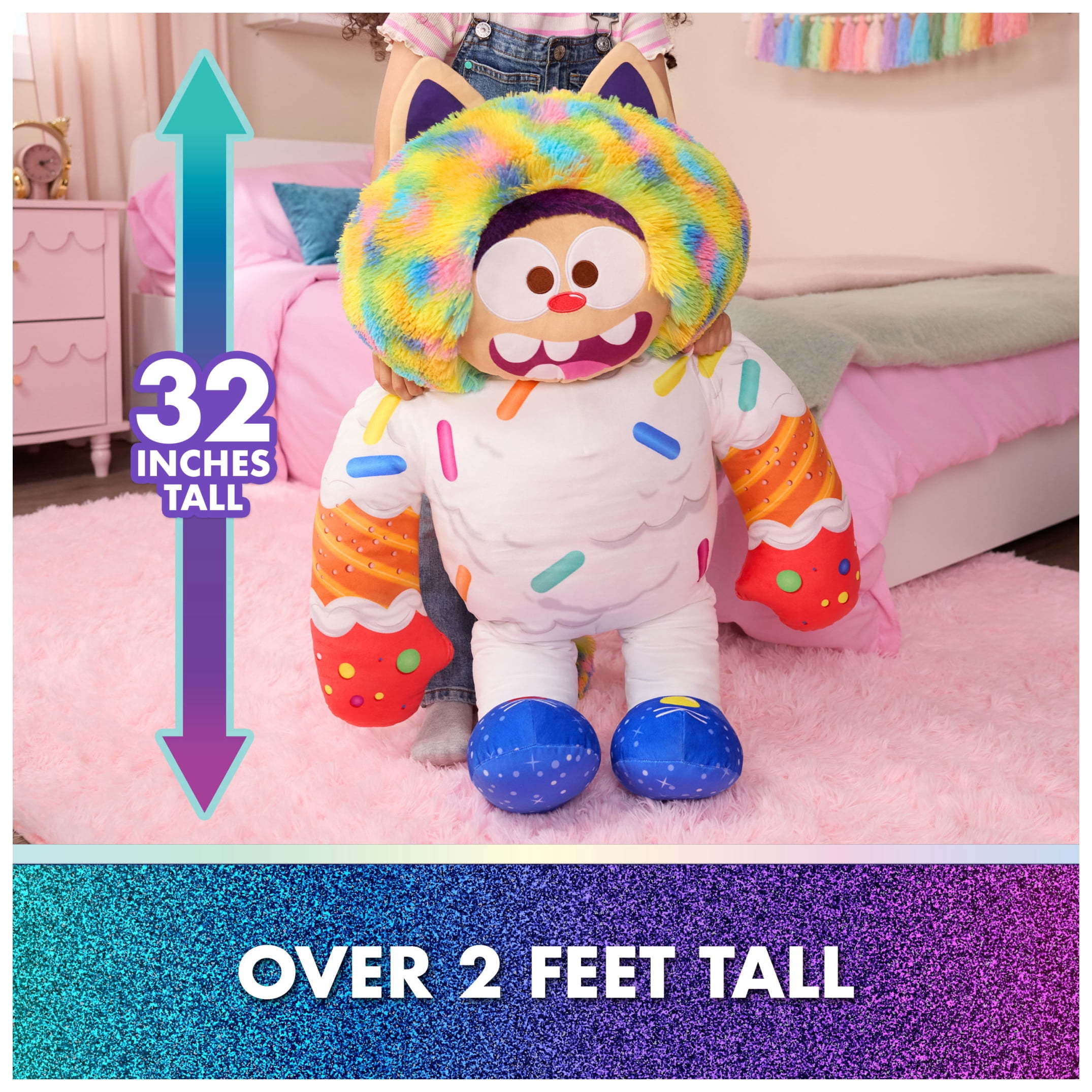Gabby's Dollhouse: The Movie, Jumbo 32-inch Cookie Bobby Plush Toy, for Ages 0+
