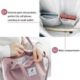 thumbnail image 5 of Bolso de pana para mujer y niña, lavable y reutilizable, grande, para el hombro, bolso de mano, bolso de compras para la escuela, el trabajo, la playa y viajes., 5 of 5