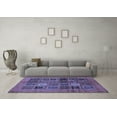 thumbnail image 3 of Ahgly Company Indoor Square Abstract Blue Modern Area Rugs, 3' Square, 3 of 4