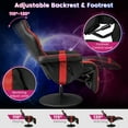 thumbnail image 6 of Goplus Massage Gaming Recliner Height Adjustable Racing Swivel Chair with Cup Holder Red, 6 of 9