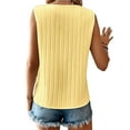 thumbnail image 4 of DYMADE Fashion Solid Color Stitching Lace V-Neck Sleeveless Tank Top Women, 4 of 4