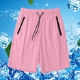 thumbnail image 2 of VNKIDY Womens Elastic Waist Mesh Basketball Shorts With Zipper Pockets Adjustable Drawstring Casual Loose Fit Shorts For Sports Daily Activities Classic Bottoms, 2 of 3