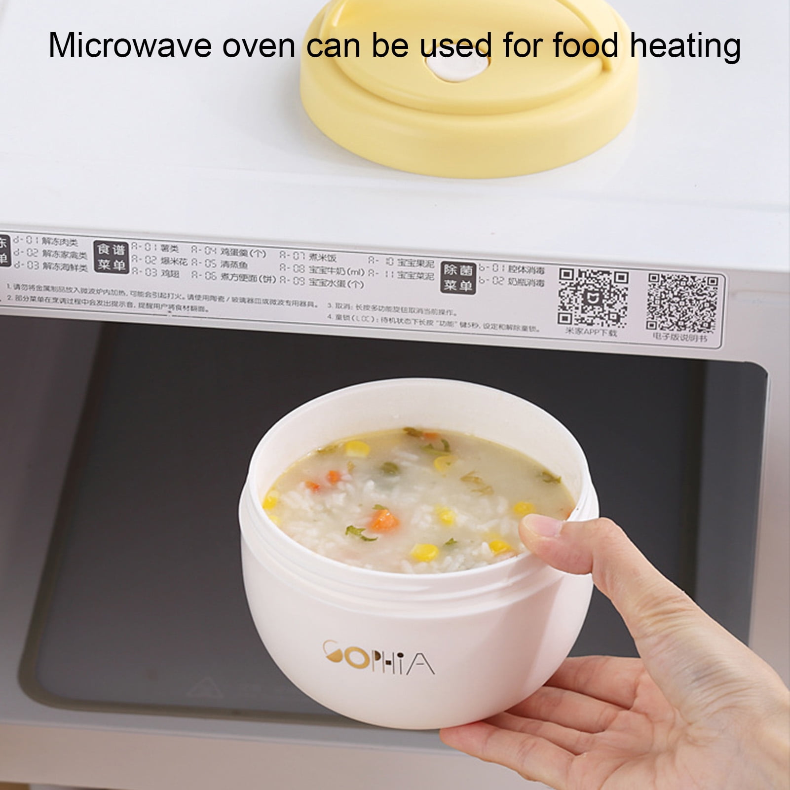  Tafura Microwave Bowl with Lid [Pack of 2], Microwavable Soup  Bowl with Cover, Noodle Bowl, Christmas Soup Cup Microwave-safe