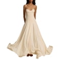 thumbnail image 1 of Vestido de fiesta EEMEII con tirantes finos, patchwork, blanco marfil, 1 of 8
