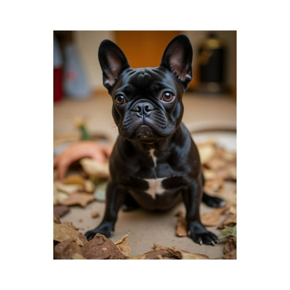 Paint by Numbers Kit for Adults, French Bulldog Autumn Leaves Paint by Numbers, Easy Paint by Numbers Kit for Adults Beginner, DIY Adult Paint by Number Kits on Canvas, Home Decor