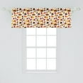 thumbnail image 2 of Ambesonne Harvest Window Valance, Fall Nuts Owls Composition, 54" X 18", Orange Red Brown, 2 of 3