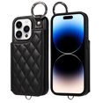 thumbnail image 1 of iPhone 14 PRO Case ,Card Slots Leather Wrist Strap Phone Cover for iPhone 14 PRO, 1 of 5
