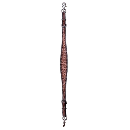 Bar H Equine Daisy Nash Floral Hand Tooled Horse Western Leather Wither Strap Brown