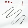 thumbnail image 3 of Uxcell 20 paquetes de cadenas de collar de 17.7 pulgadas, cadenas de cable chapadas en negro de 2mm con cierres de langosta para hacer joyas, 3 of 7