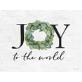 thumbnail image 2 of Lettered and Lined 18x15 Black Ornate Wood Framed with Double Matting Museum Art Print Titled - Joy to the World, 2 of 4