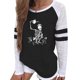 thumbnail image 4 of Camisas Para Mujer Camisas Erógenas Cuello Redondo Tops de Manga Larga Blusa Regular Estampada Odeerbi ODB128665, 4 of 6