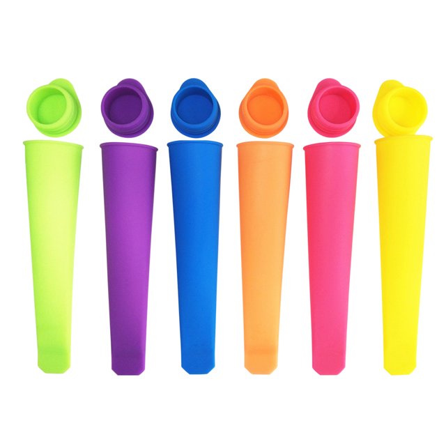 Molde para Paletas Helado 6 Uds. Silicona Alimentaria Moldes Caseros Verano Bricolaje