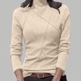 thumbnail image 2 of EDFBUYKRS Plus Size Blouses for Women V Neck Curved Hems Tunic Tops Casual Long Sleeve Botton Fall Shirts S, 2 of 5