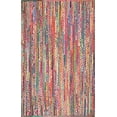 thumbnail image 1 of nuLOOM Aleen Braided Cotton/ Jute Rug, 3' x 5' Oval, Multi, 1 of 4
