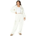 thumbnail image 3 of Celebrity Pink Women’s and Women’s Plus Teddy Fleece Jacket and Wide Leg Pants Set, 2-Piece, Sizes XS-4X, 3 of 6