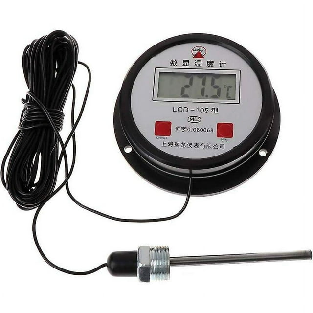 Termómetro Digital Industrial YONGSHENG Alta Temperatura Sonda de 10 m Tipo LCD-105