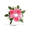 thumbnail image 3 of HuiXinOu Silk Rose Wreath with Candlestick - Artificial Floral Arrangement for Wedding, Party, Table Decor, February 14 Romantic Ambiance, Home Celebration, 3 of 6