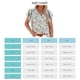 thumbnail image 5 of Blusas de mujer Casual Boho Estampado floral Cuello en V Manga corta Camisas sueltas elegantes Tops Verde XL, 5 of 5