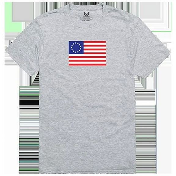 Betsy Ross 2 Relaxed Graphic Tee Shirt, Heather Gray - Small