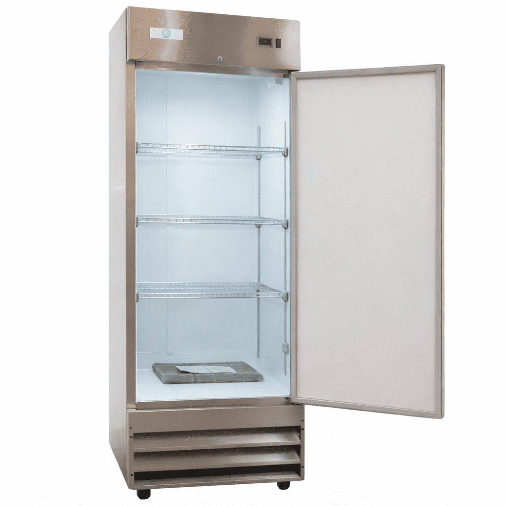 29'' Commercial Upright Freezer,  Stainless Steel, Bottom Mount, Single Door, ETL & NSF Certified, -8°F to 0°F Temperature Range