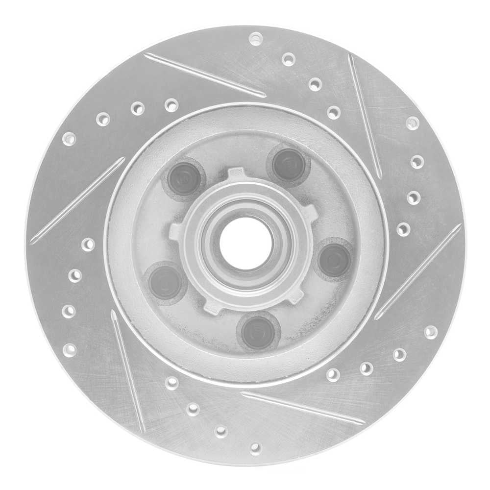 Dynamic Friction Company 631-47005L DFC Brake Rotor - Drilled And Slotted - Silver