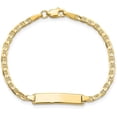 thumbnail image 3 of Avariah Diamonds Solid 10k Yellow Gold Flat Anchor Link ID Bracelet - 6" - 2.1gm, 3 of 6