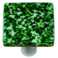 thumbnail image 1 of Hot Knobs HK8053-KA Granite Light Metallic Green & White Square Glass Cabinet Knob - Aluminum Post, 1 of 1
