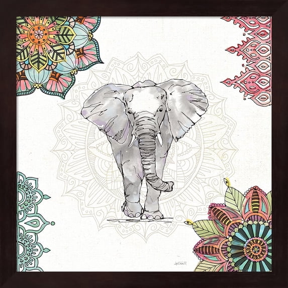 Mandala Morning I by Anne Tavoletti, Framed Wall Art, 13.25W x 13.25H