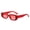 Red, variant on Fashion Diamond Studded Rhinestone Sunglasses Small Square Frame PC Unisex Eyewear