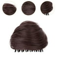 thumbnail image 6 of FVDPWYE Space Bun Hair Clip Fashion Easy to Wear Thick Headdress for Proms Parties Women Dark Brown, 6 of 9