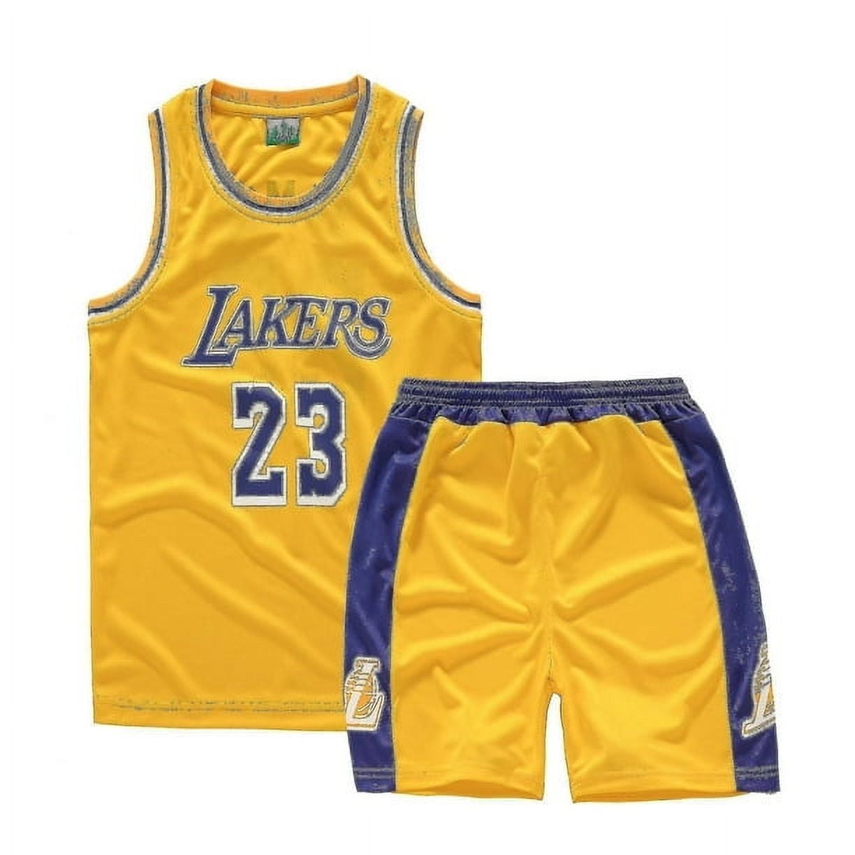 LeBron Lakers #23 Kids Basketball Jersey Set _S