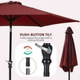 thumbnail image 6 of FlexWave 9-Foot Outdoor Patio Umbrella with Crank Lift & Tilt — UV-Protective Garden and Poolside Sun Shade Canopy, 6 of 8