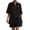 Black, variant on Two Piece Sets for Women Trendy Button Down Collared V Neck Short Sleeve Top Shorts Suit Comfortable Women's Linen Summer Sets Oversied Casual Solid Color Vacation Outfits S